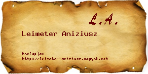 Leimeter Aniziusz névjegykártya